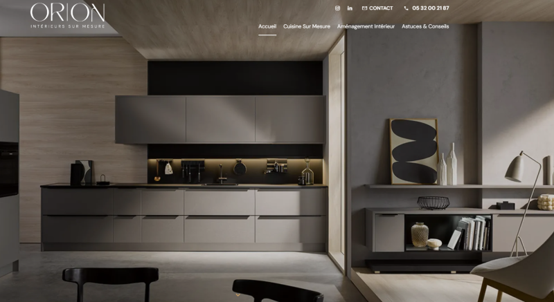 Expert en conception et aménagement de cuisines et rangements sur-mesure TOULOUSE ORION