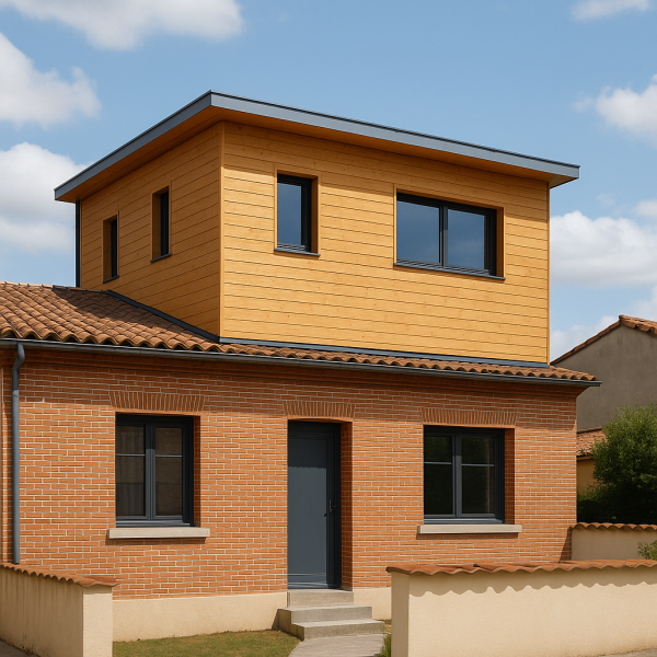 Surélever sa maison en ossature bois pour gagner un étage sans alourdir la structure à Toulouse